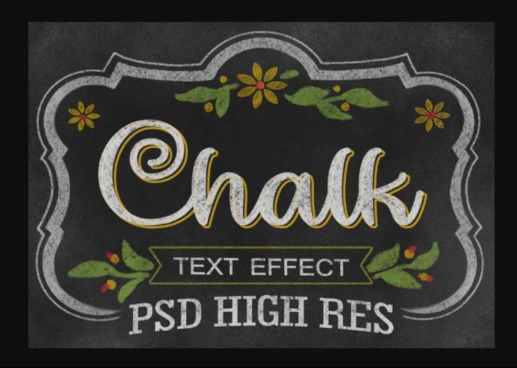 High Resolution Chalk Text Effect