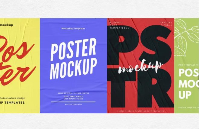 15 Free Glued Poster Mockup Psd Download Graphic Cloud