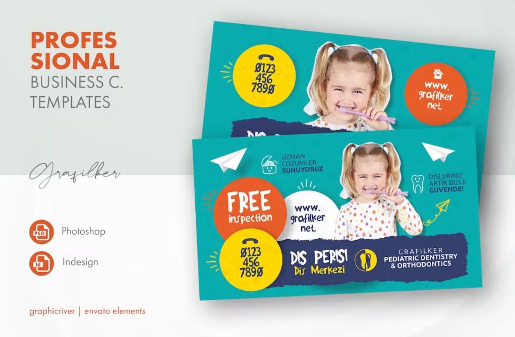 Kids Dental Clinic Business Card