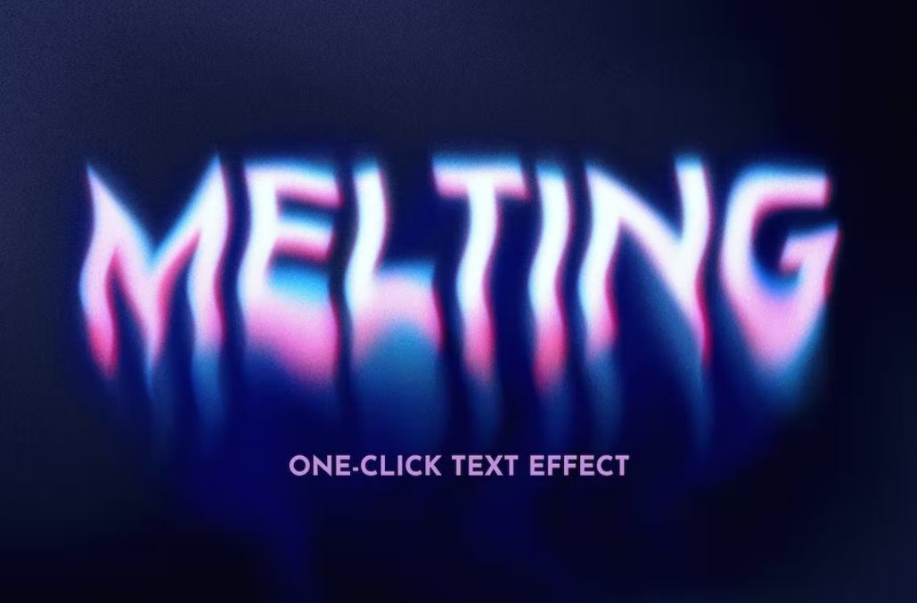 One Click Melting Text Effect
