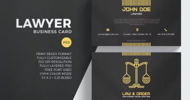 Lawyer Business Card Template