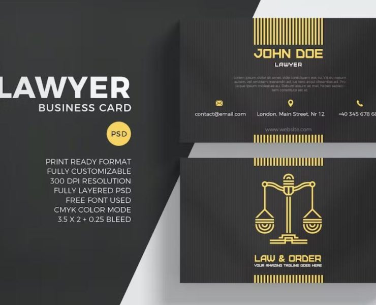 15+ Lawyer Business Card Template Download