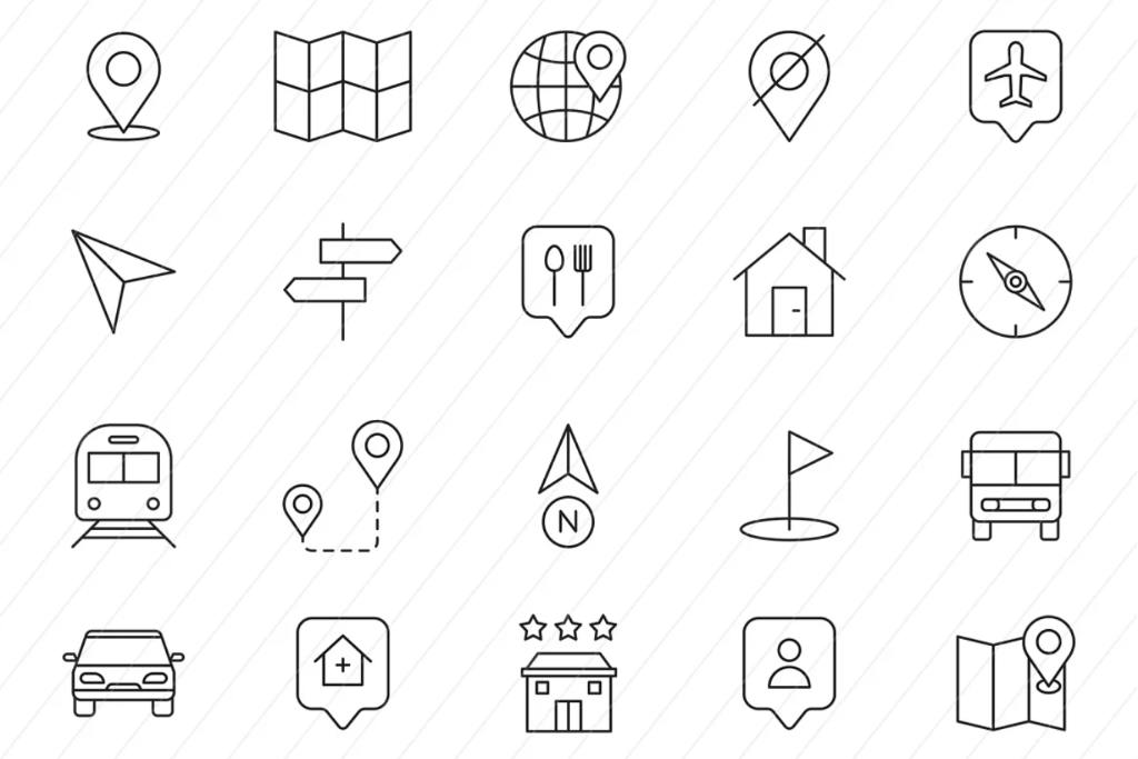 Professional Outline Icons Set