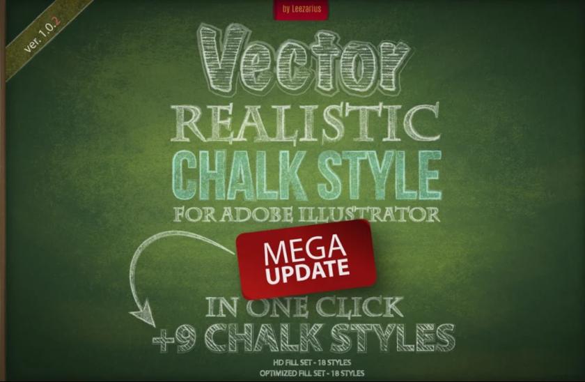 Realistic Chalk Style Vector