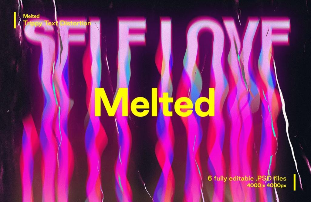 Trippy Melted Text Effect