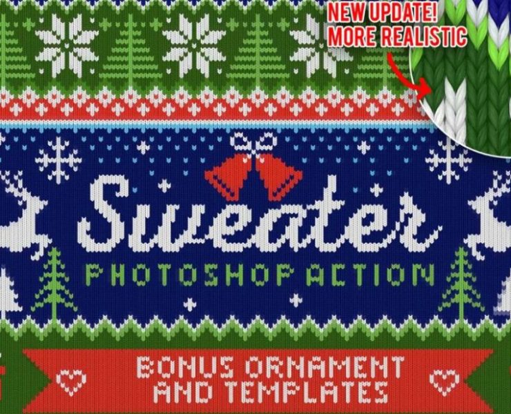 15+ Christmas Sweater Effect FREE Download
