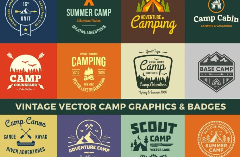 Vintage Camping Logo Design