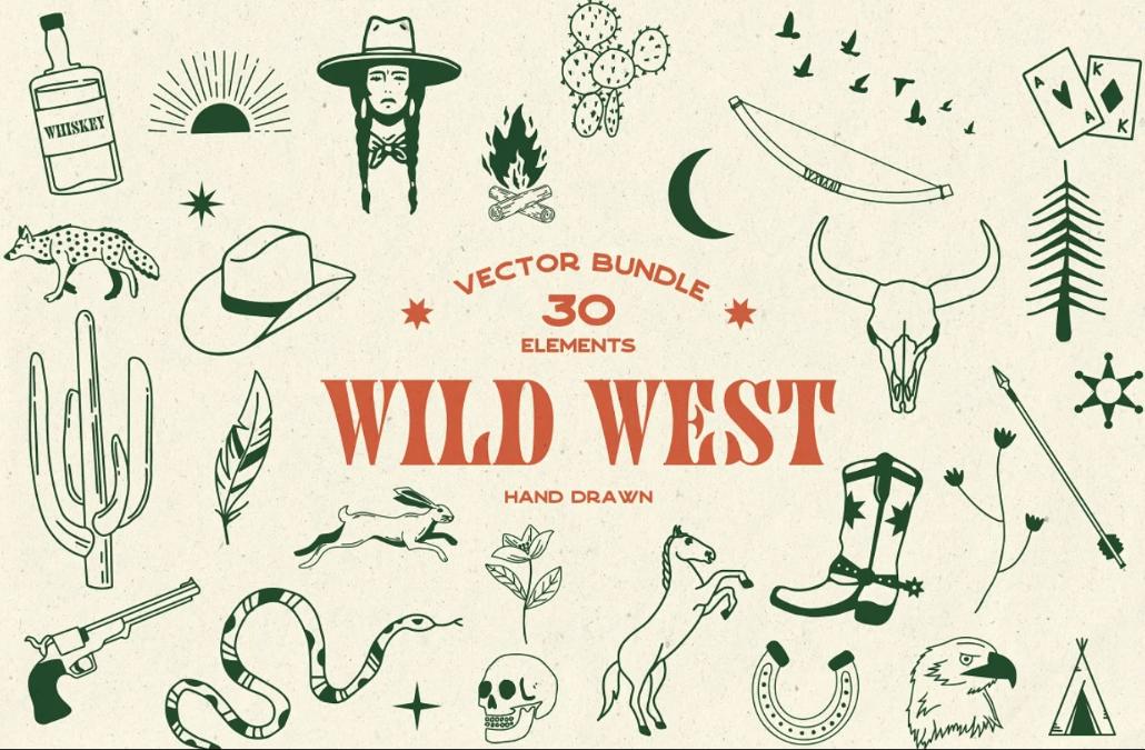 Wild West Illustration Designs