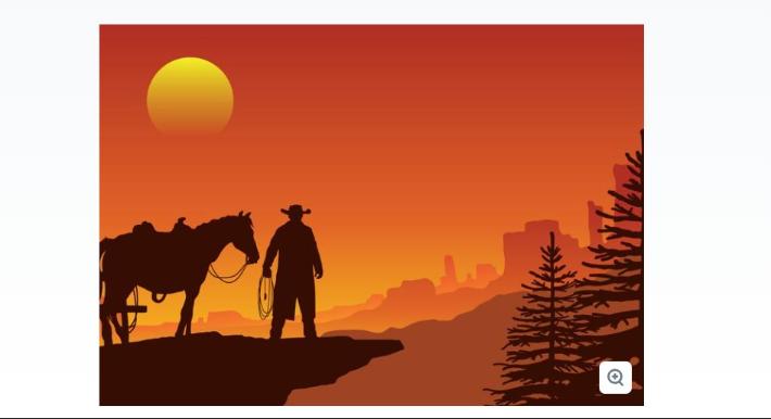 Wild West Sunset Landscape