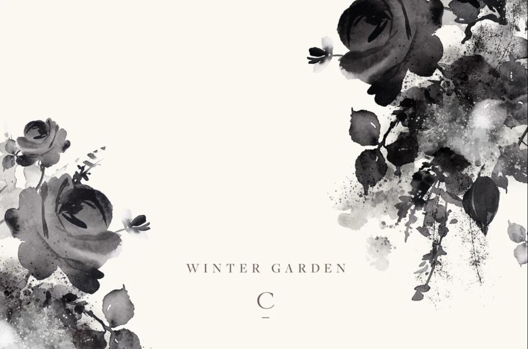 Winter Garden Clipart Design