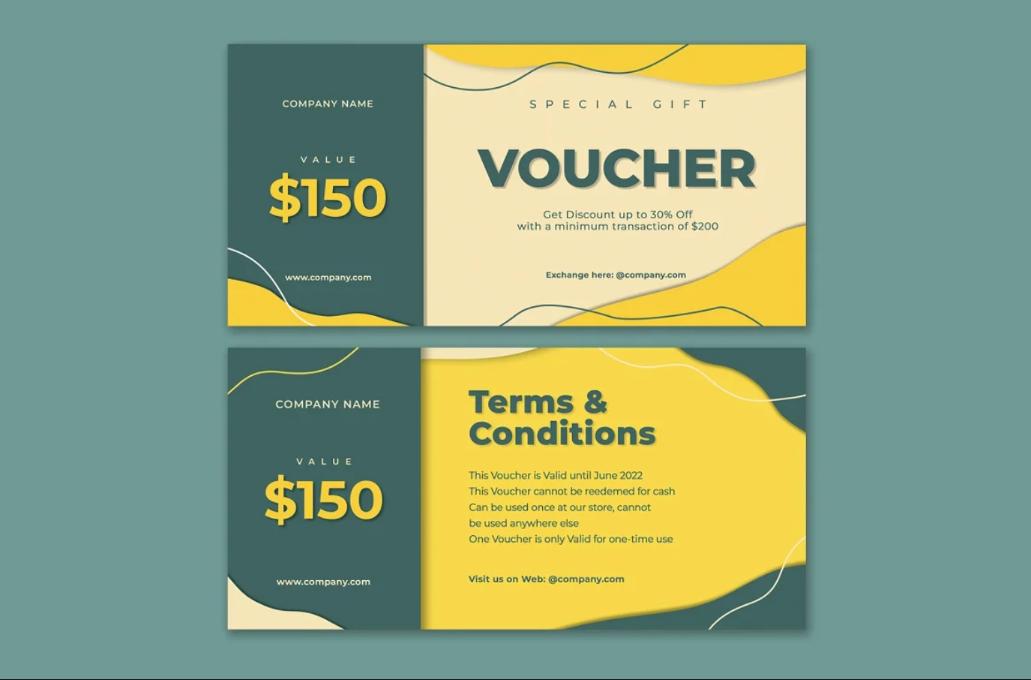 Yellow Discount card Template