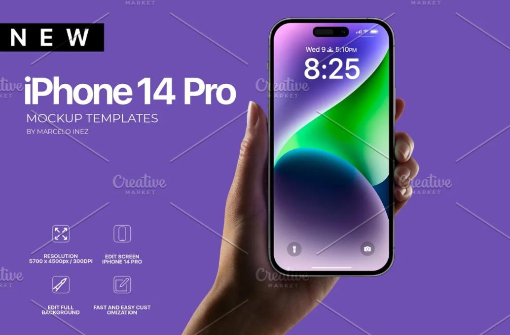 iPhone 14 Pro in Hand Mockup