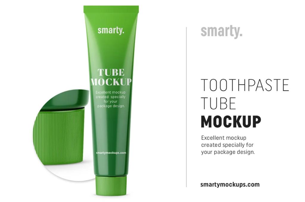 Creative Toothpaster Mockup PSD