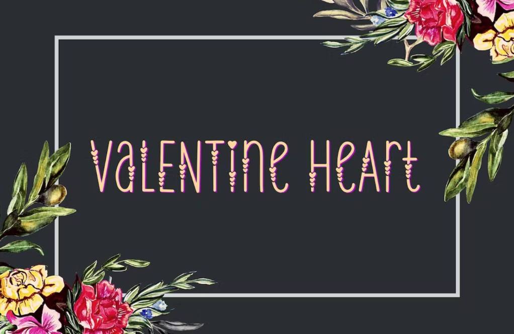 Creative Valentine Heart Font