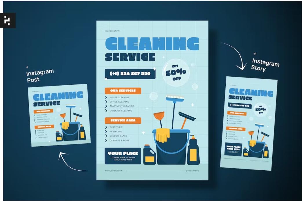 Editable Cleaning Services Flyer