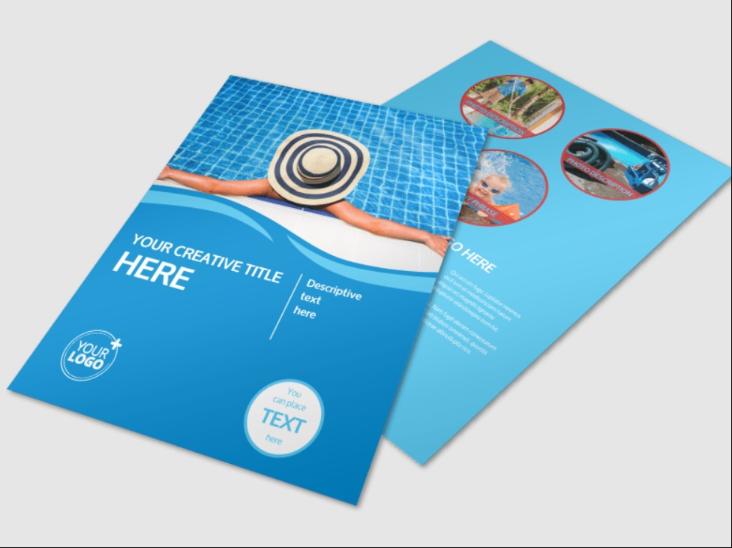 Editable Pool cleaning Flyer Design