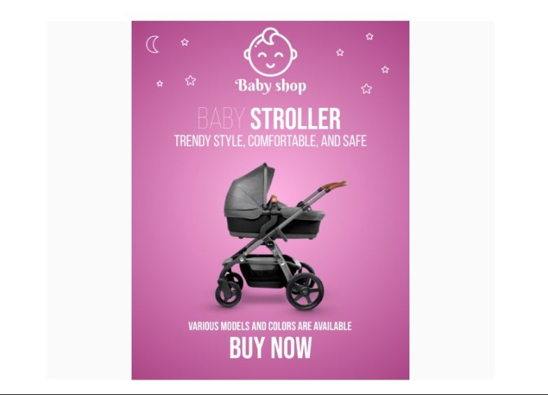 Editable Stroller Store Poster Design