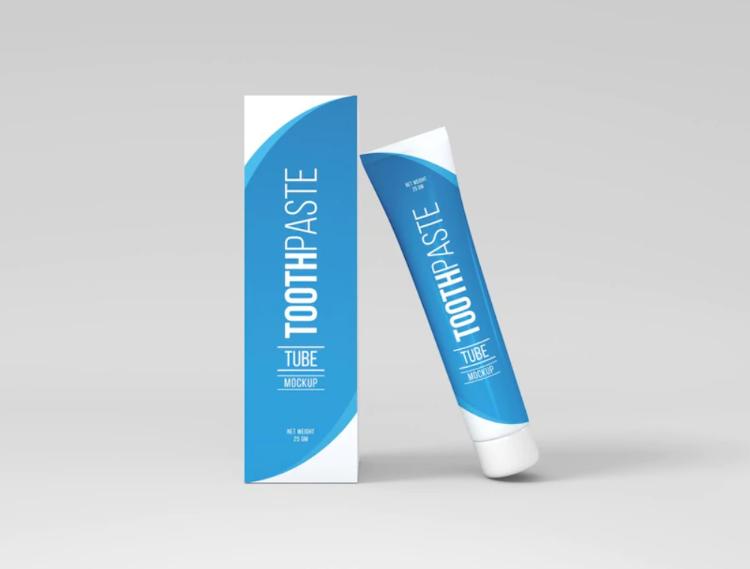 Free Toothpaste Packaging Mockup