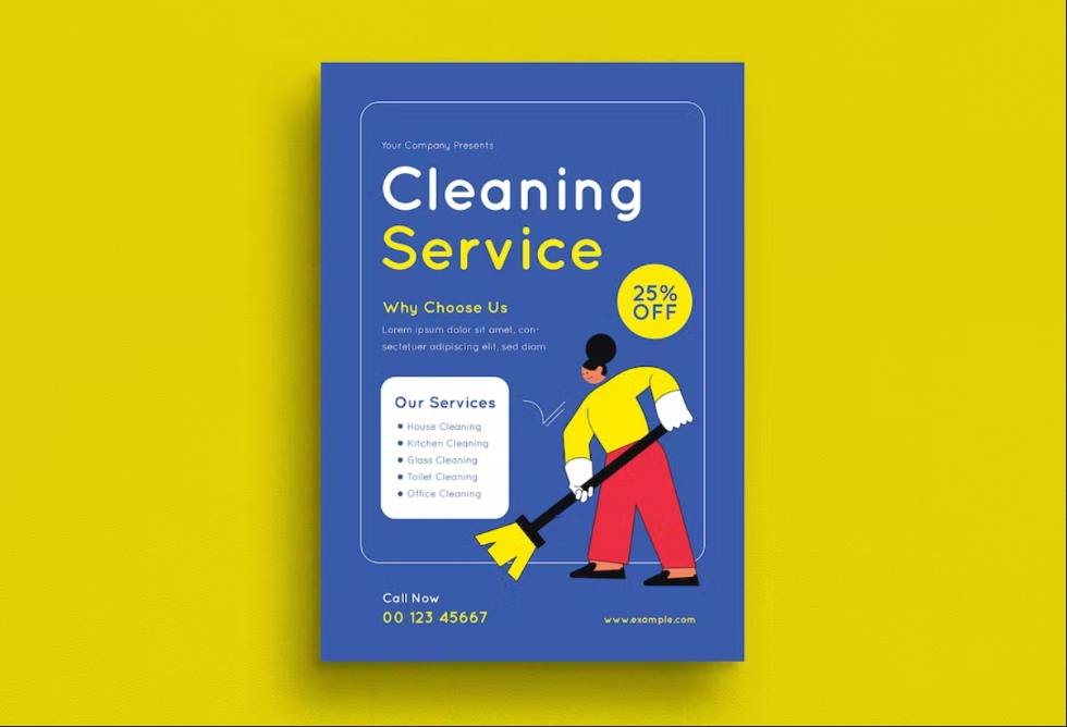 Minimal Cleaning Poster Design