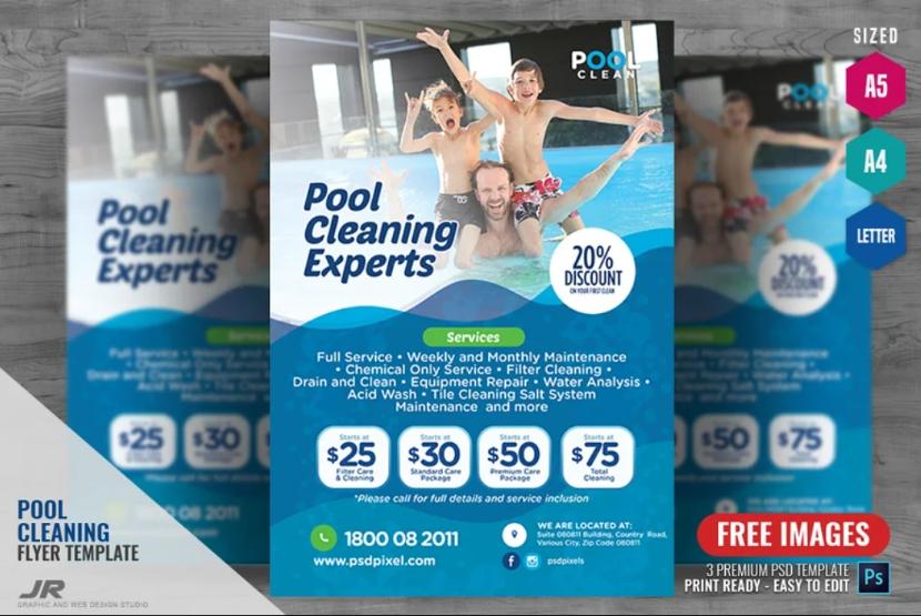 Pool Cleaning Experts Flyer