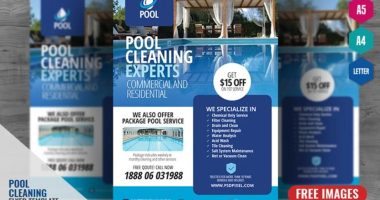 Pool Cleaning Services Flyer template