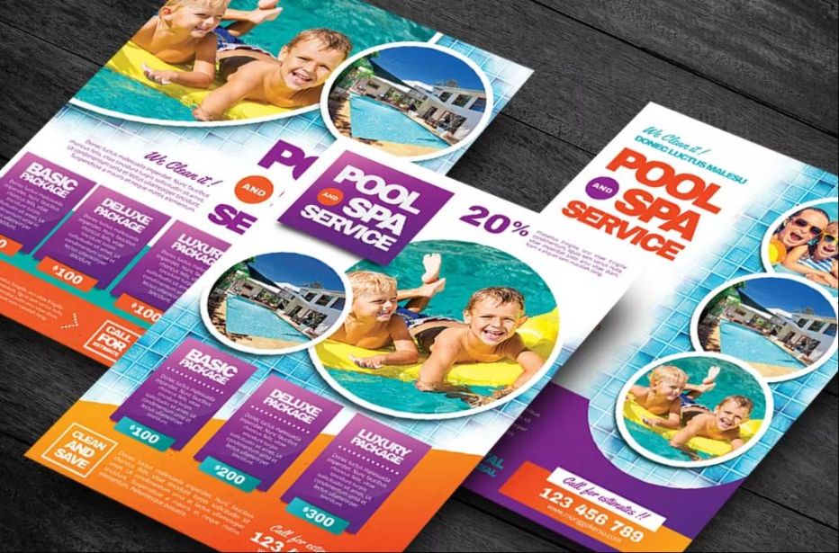 Pool and Cleaning Flyer Design