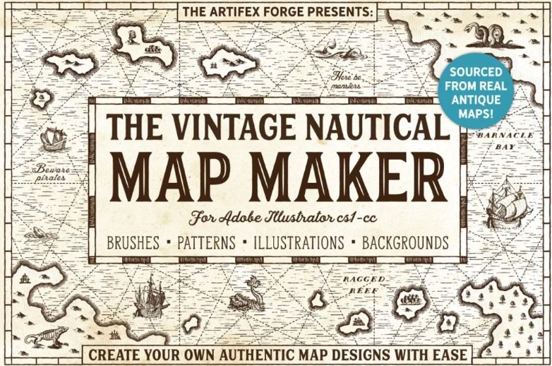 Vintage Nautical Map Creator