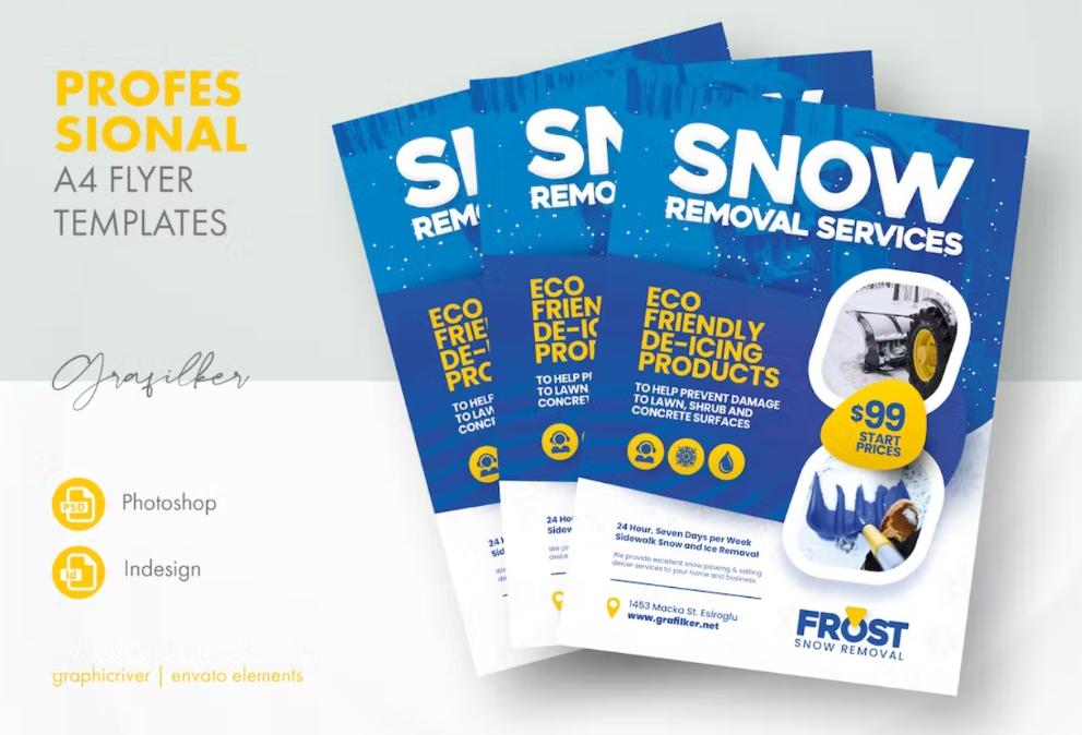 A4 Snow Removal Company Poster