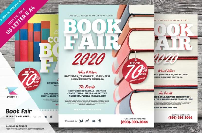 Book Fair Ad Flyer Template