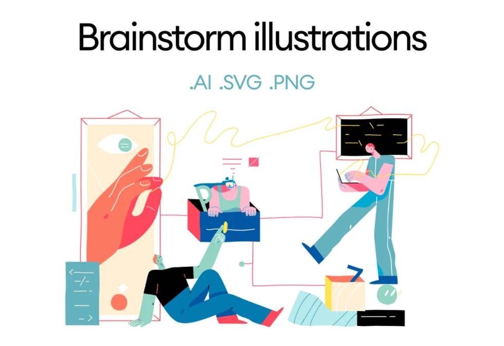 Creative Brainstorm Vector Designs