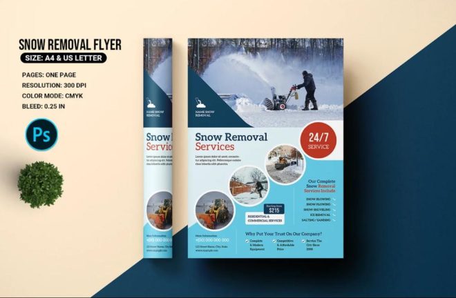 15+ FREE Snow Removal Services Flyer Template - Graphic Cloud