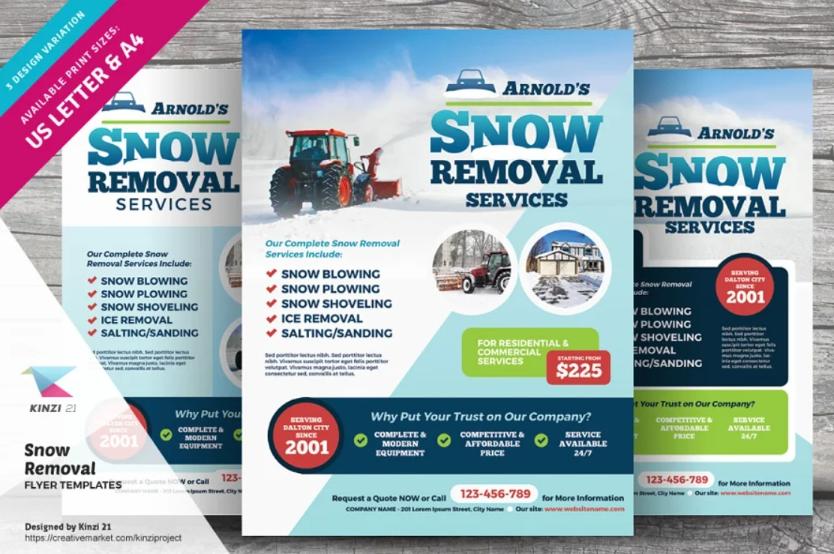 Snow Removal Services Flyer Template