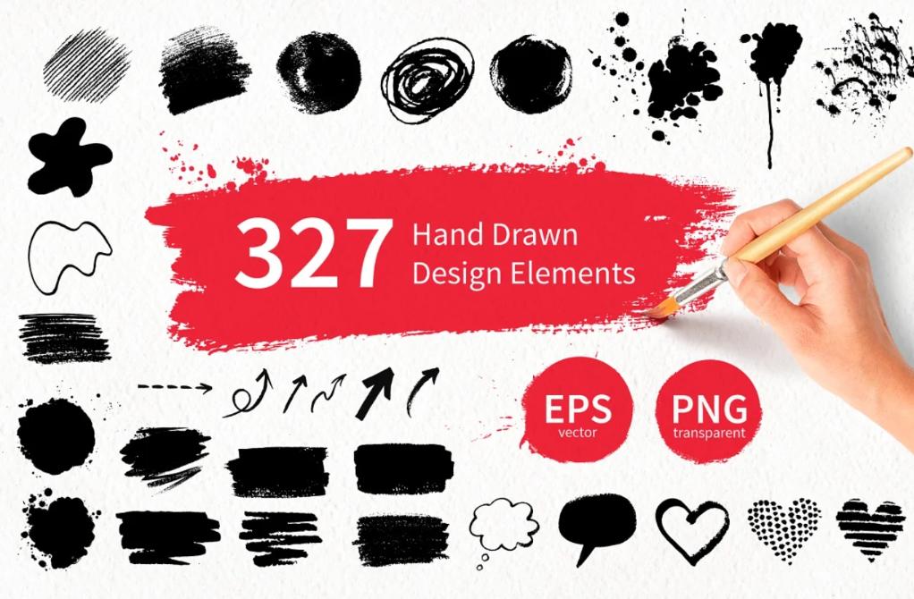 Unique Hand Drawn Design Elements