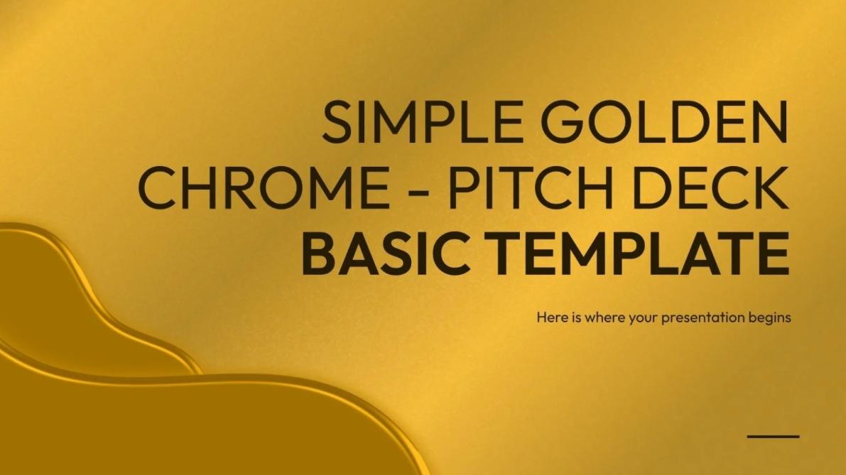 simple Gold Style Presentation Design