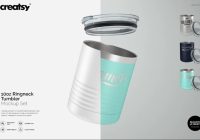 Stainless Steel tumbler mockup psd