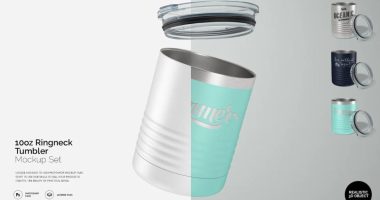 Stainless Steel tumbler mockup psd