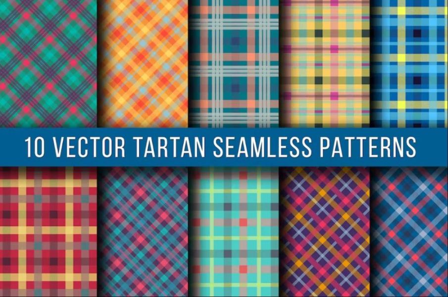 10 Vector Tartan Patterns
