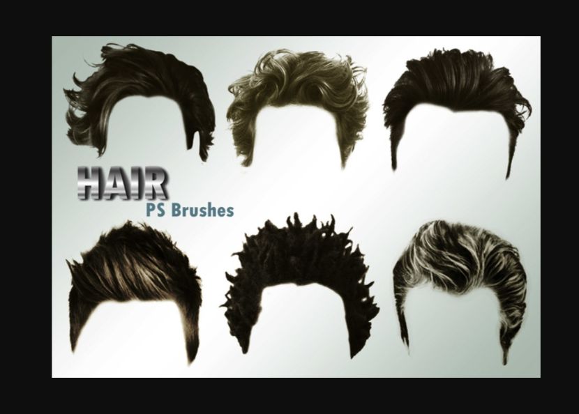 20 Male Hair PS Brushes