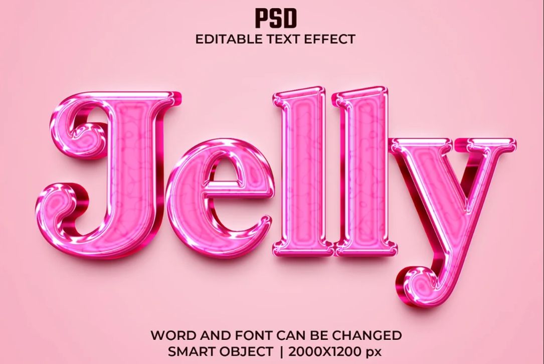 3D Jelly Text Effect