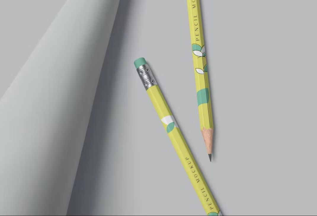 4 Unique Pencil Mockups Set