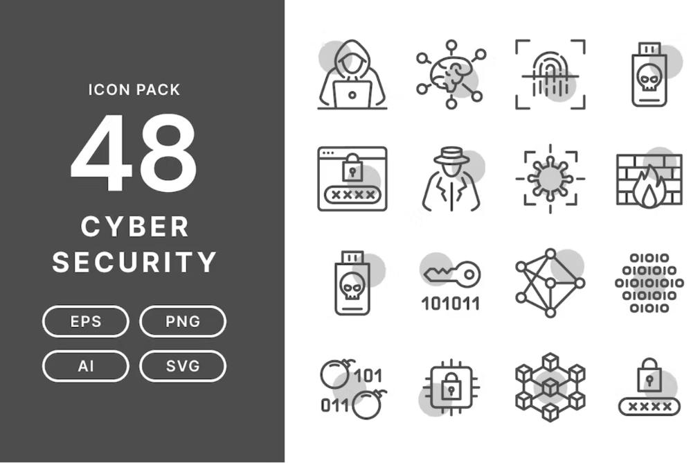 48 Unique Cyber Security Icons
