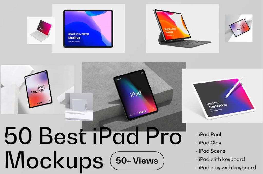 50 iPad Pro Mockup Scenes