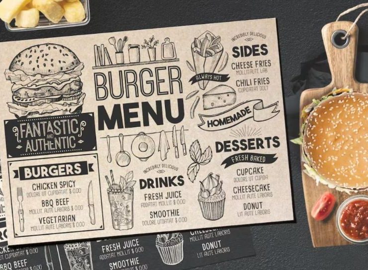 15+ Burger Store Menu Template PSD Download