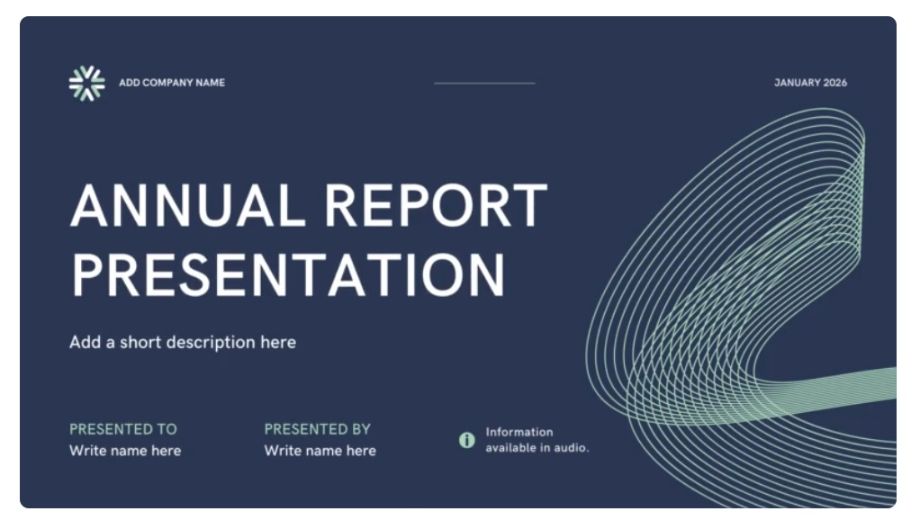 Annual Report Presentation Slide