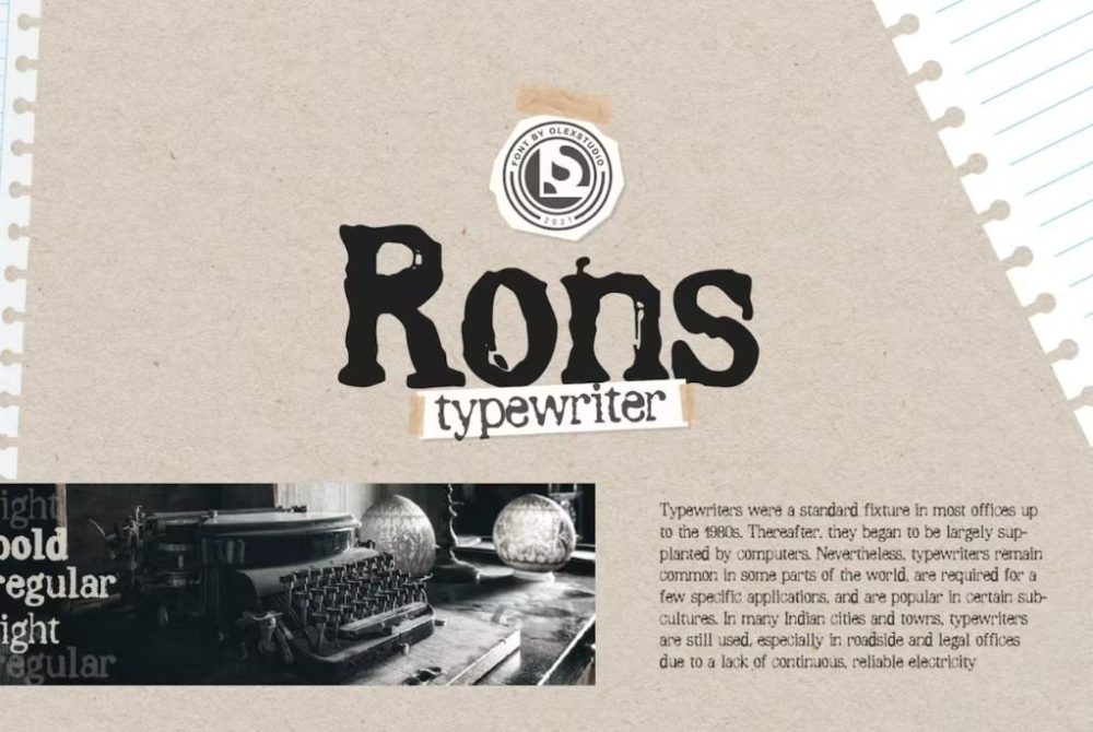 15+ Vintage Typewriter Typeface Free Download - Graphic Cloud