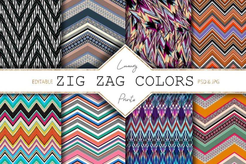 Colorful Zig Zag Patten Designs