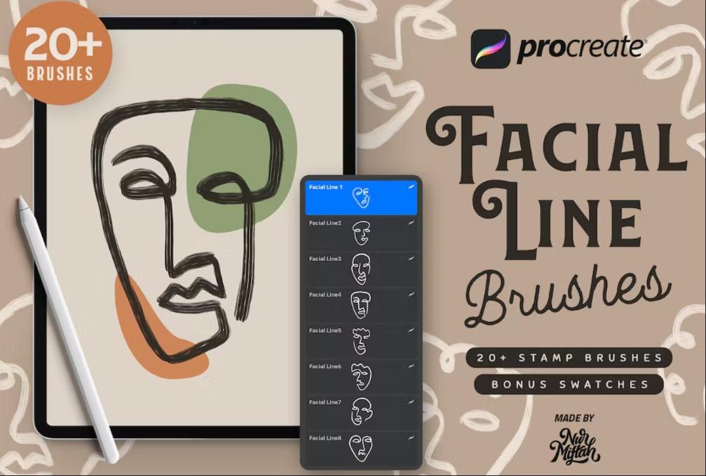 Creative Facial Line Brushes