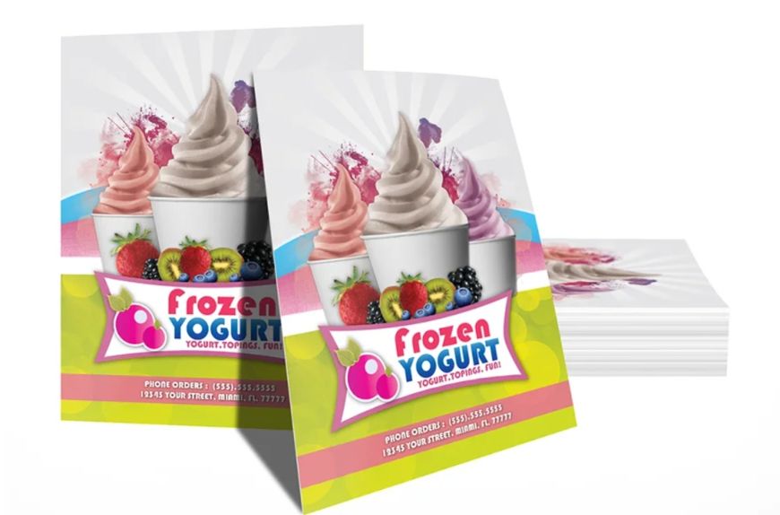 Creative Frozen Yogurt Flyer