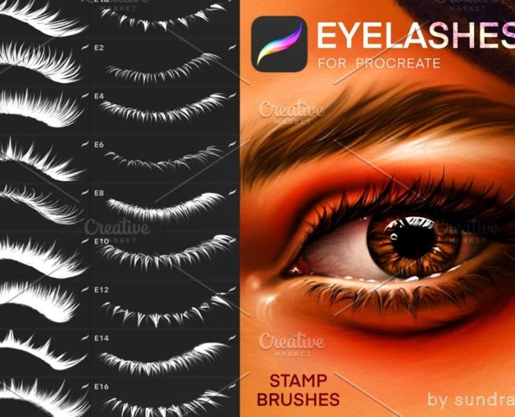 15+ FREE Eyelash Brushes Procreate Download