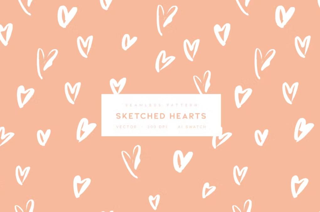 Creative Sketched Hearts Patterns